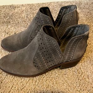Vince Camuto booties grey suede 8.5
